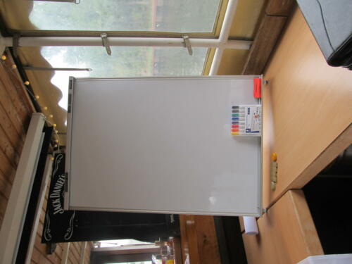 Flipchart auf dem Schiff